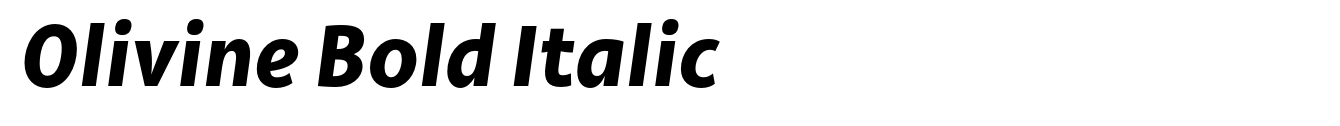 Olivine Bold Italic